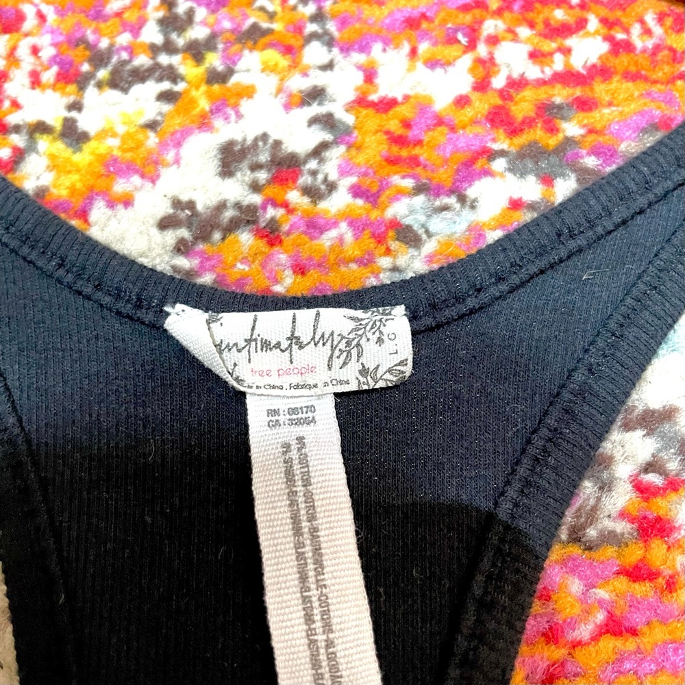 FREE PEOPLE Intimately Black Racerback Bodysuit - Picture 2 of 3